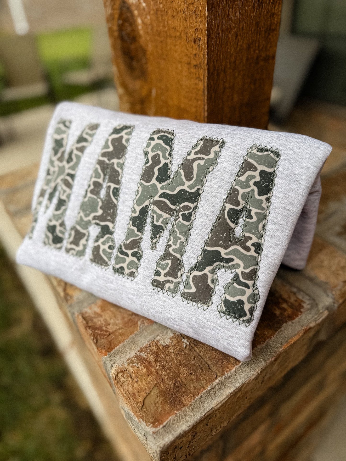 Camo Appliqué Name Tee/Sweatshirt-Multiple Options