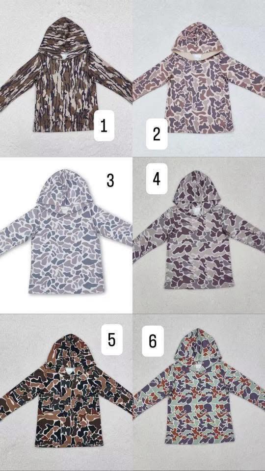 Boys Camo Lightweight Pullover (6 Camo Options)