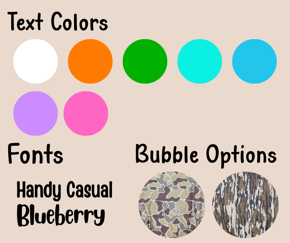 Custom Name Camo Bubble