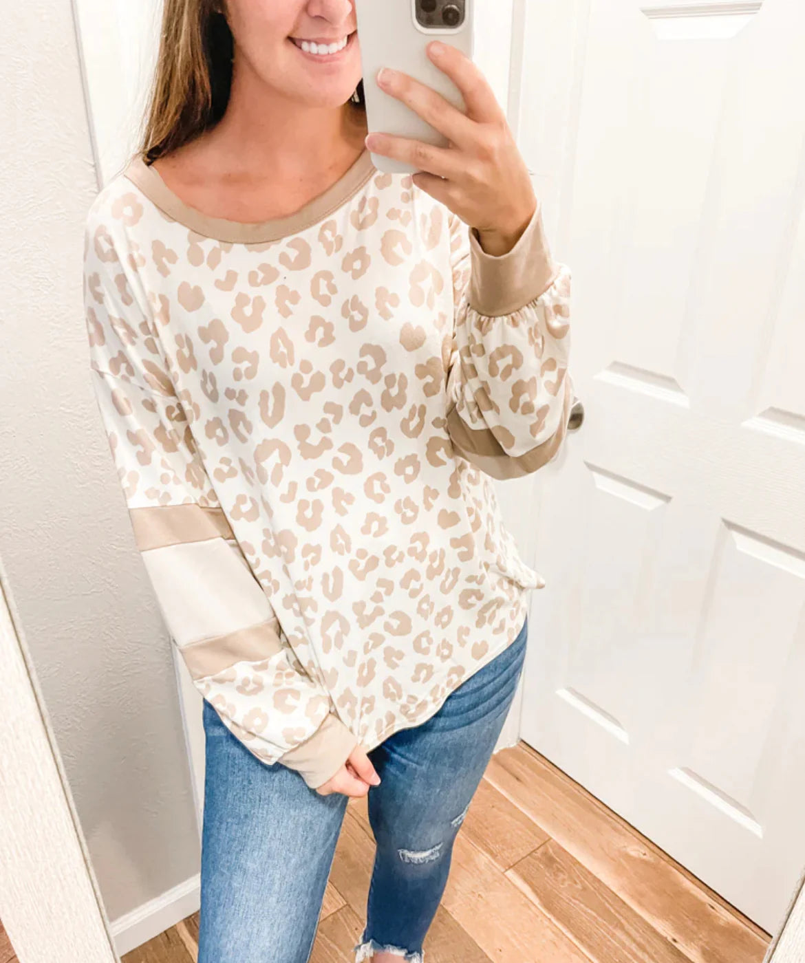 Tan Leopard Top