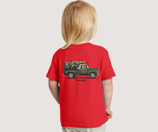 Boys Puppy Christmas Truck Tee