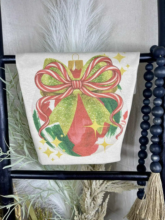 Ornament with bow (Gildan Tee)-SALE