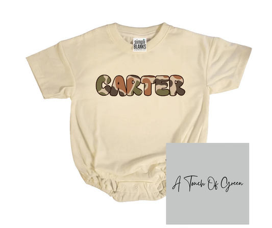 Kids Personalized Name Baggy Bubble-Khaki/Retro Duck Camo