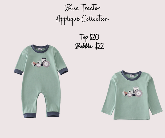 Blue Tractor Appliqué Collection