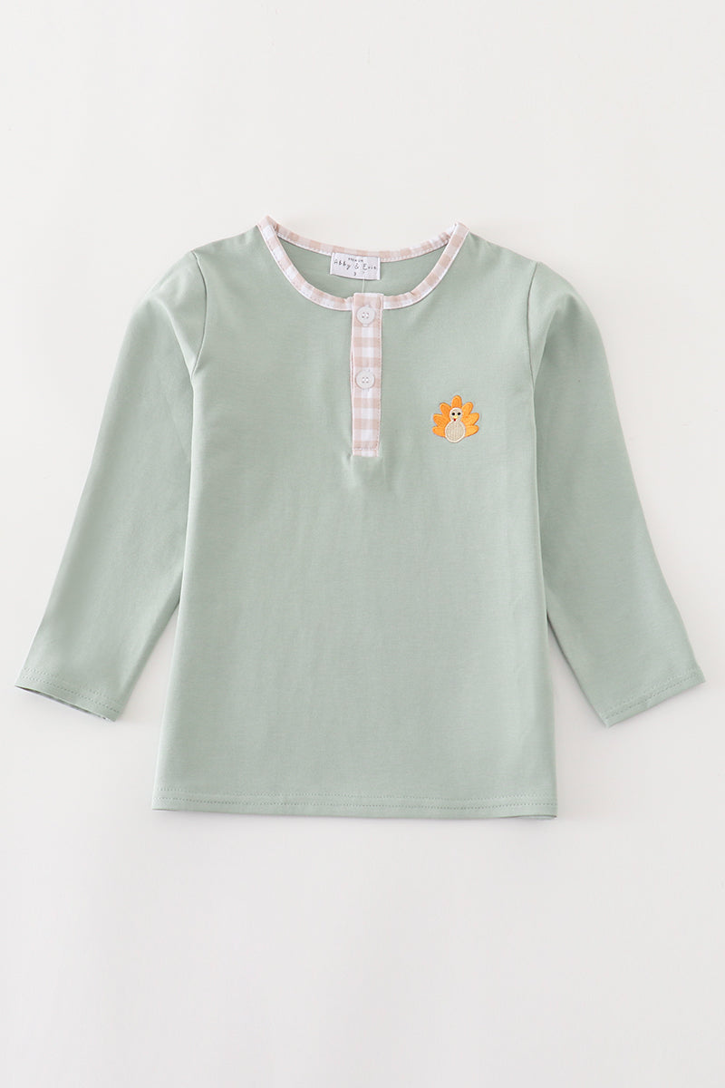 Boys Embroidered Turkey Top