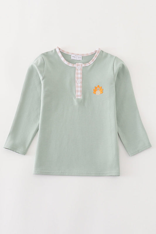 Boys Embroidered Turkey Top