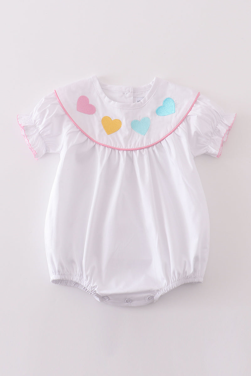 Girls White Valentine Heart Bubble