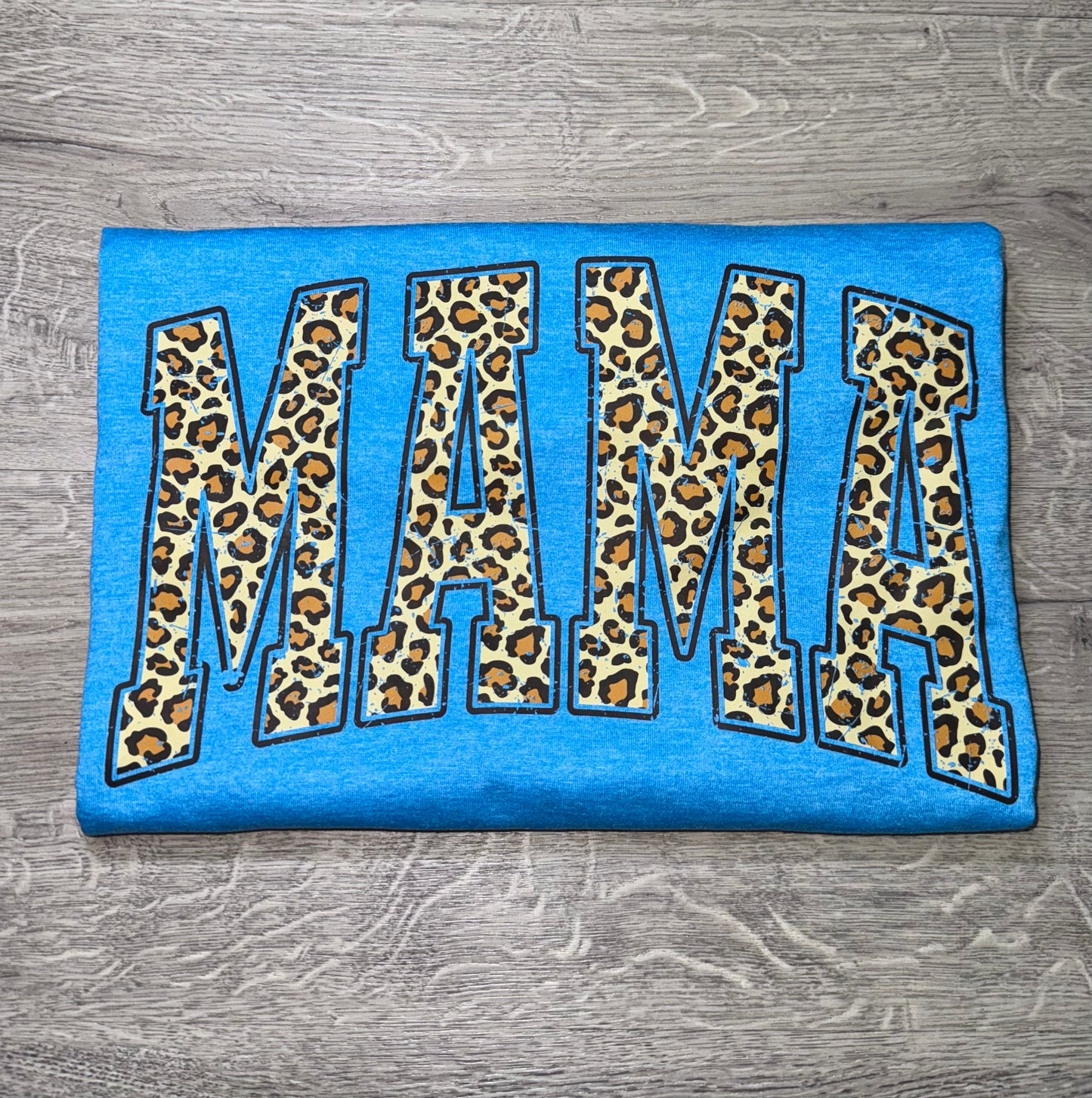 Heather Sapphire Leopard Mama Tee
