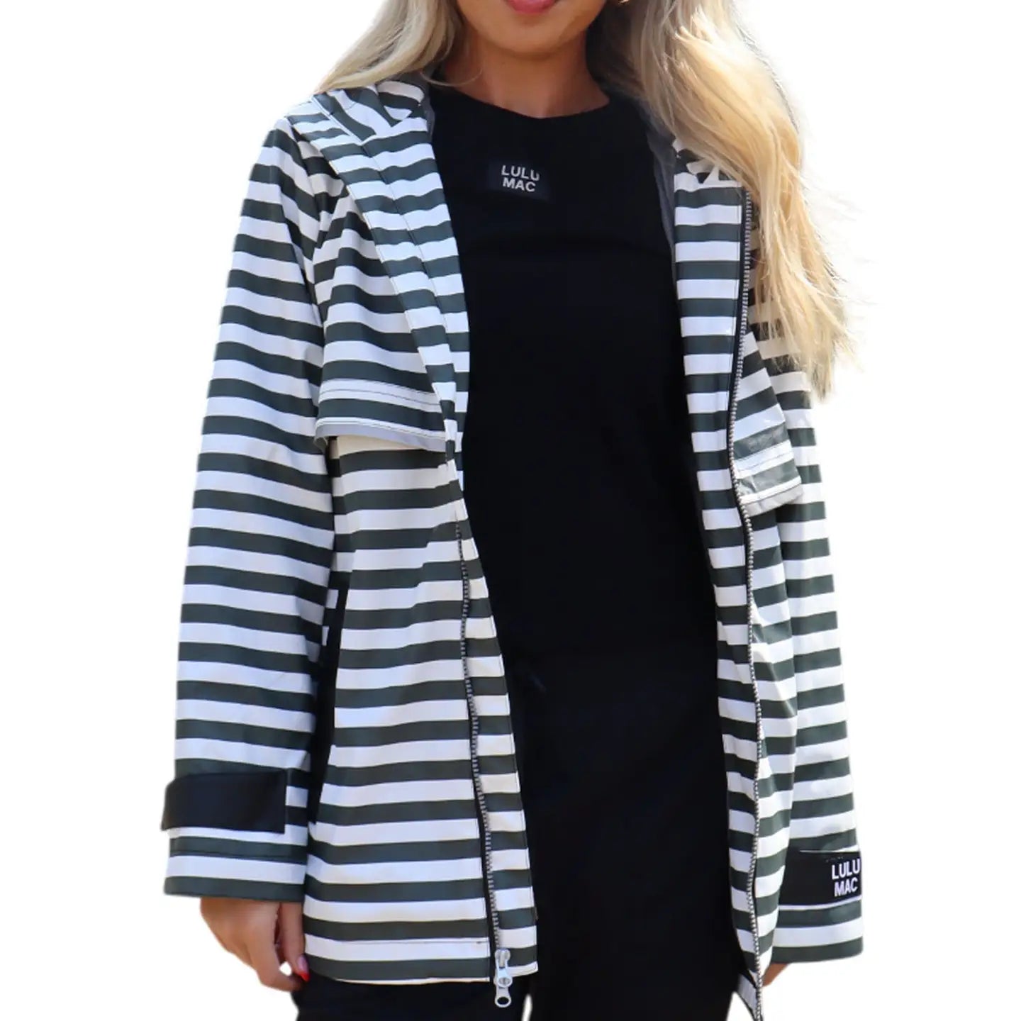 Lulu Mac Darby Raincoat Black/White