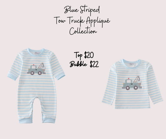 Blue Tow Truck Appliqué Collection