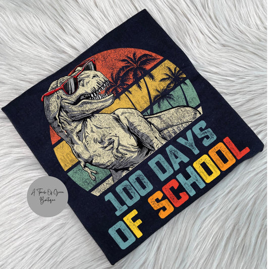 100 Days of School Dino Tee