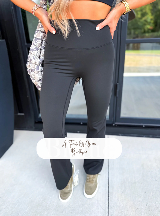 PREORDER Fleece Lined Yoga Pants in Black