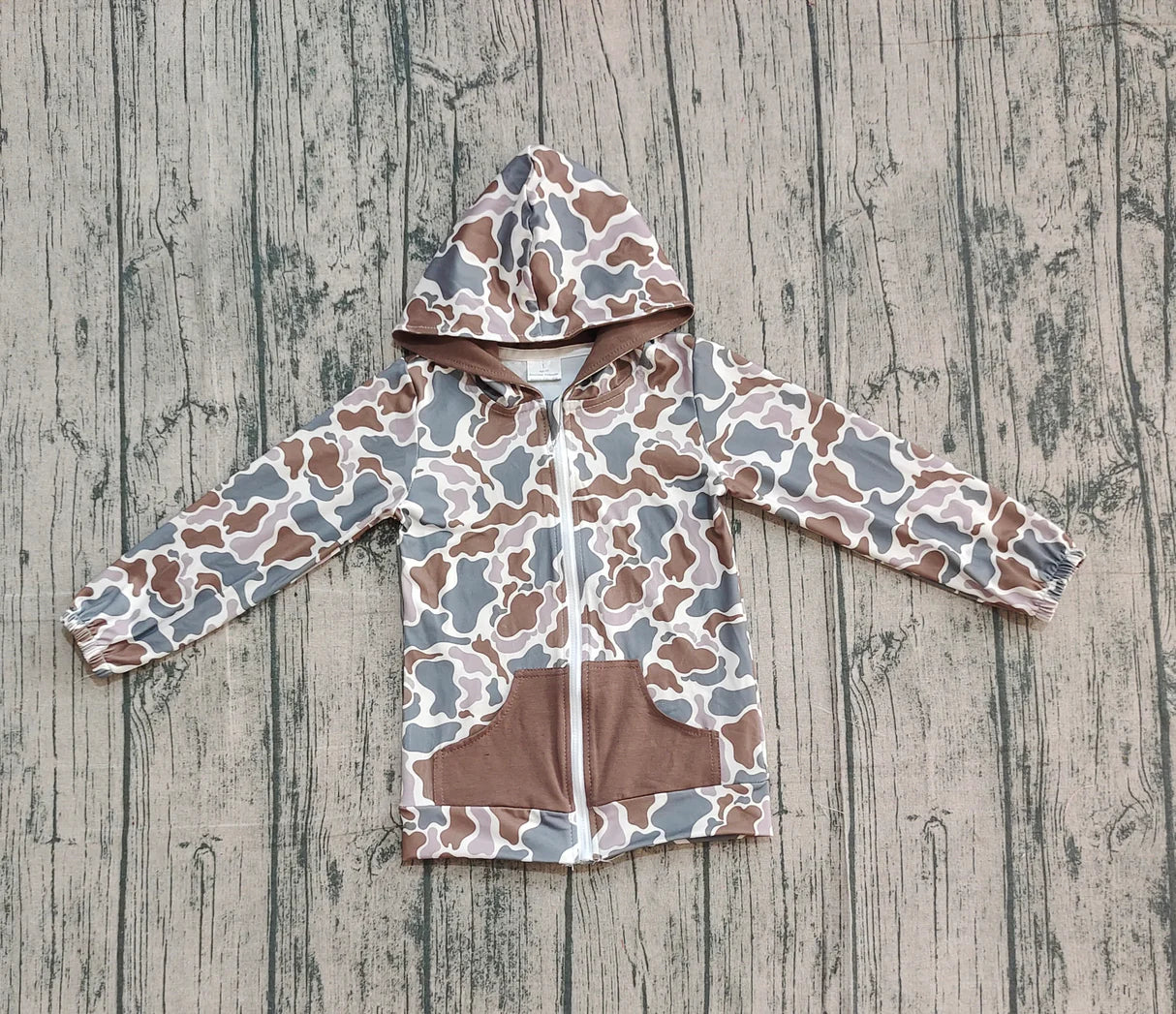 Kids Retro Camo Zip Up