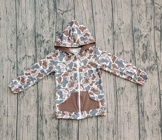 Kids Retro Camo Zip Up