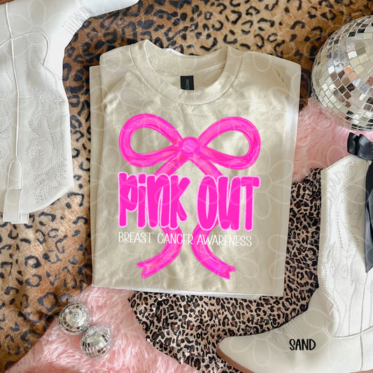 Pink Out Bow Tee