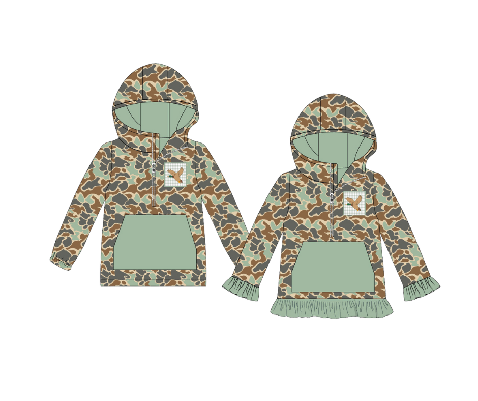 Embroidered Camouflage Duck Hoodies