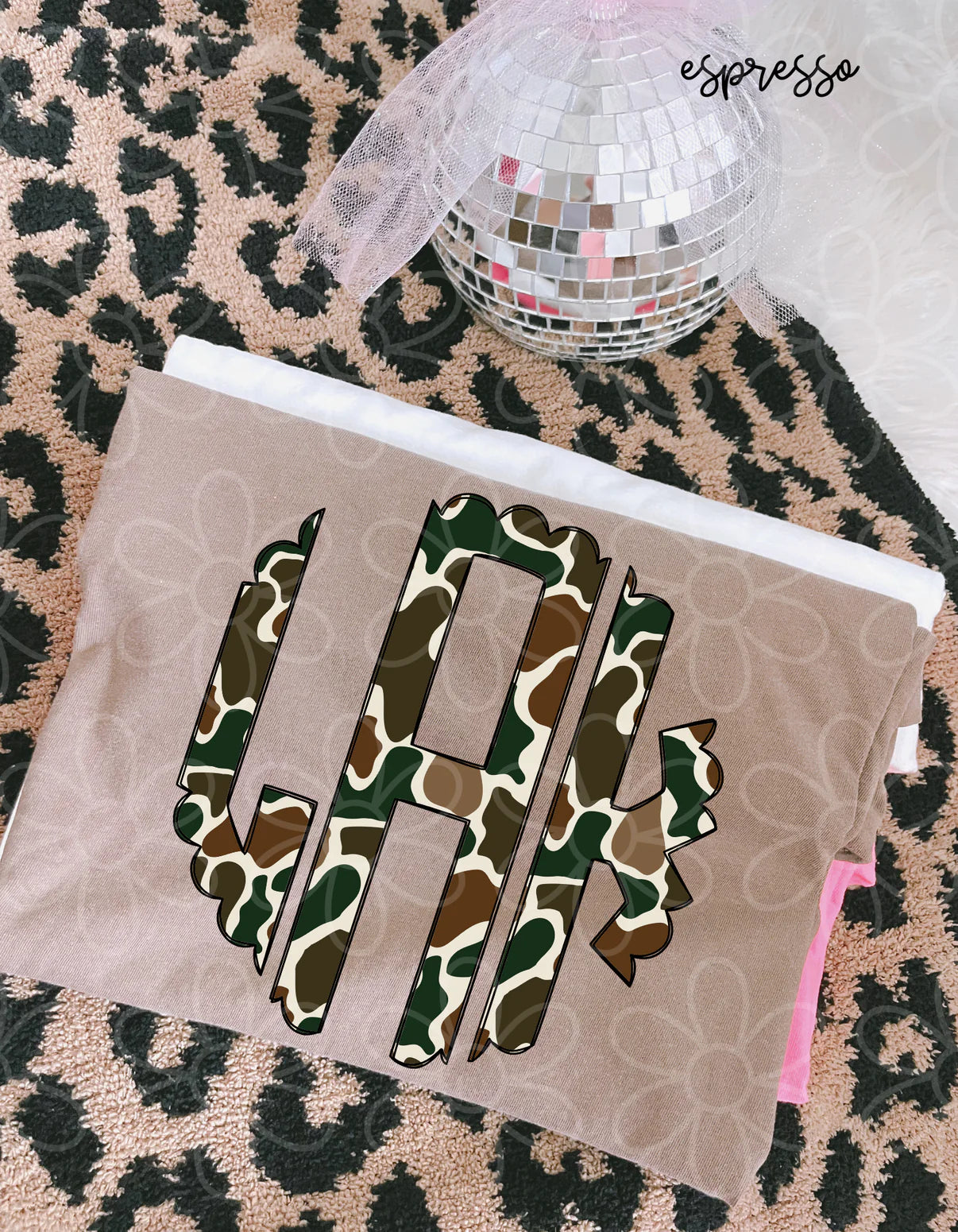 Viral Camo Monogram Comfort Colors T-Shirt