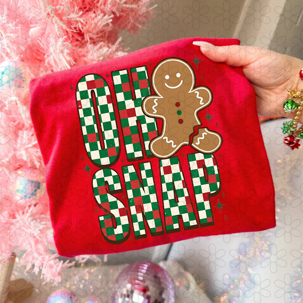 Checkered Oh Snap Tee- Kids & Adults