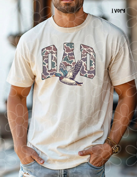 Camo Flying Duck Dad T-shirt