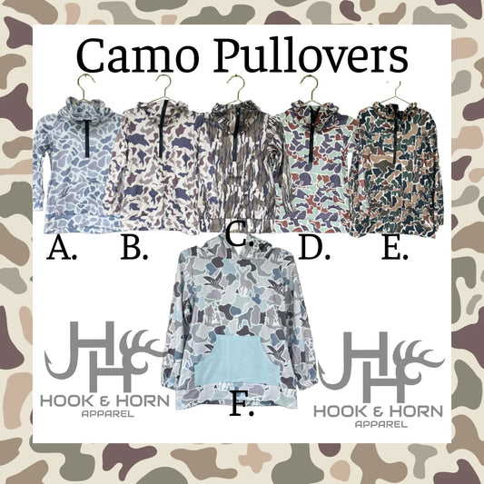 Kids Camo Pullovers-PRE ORDER