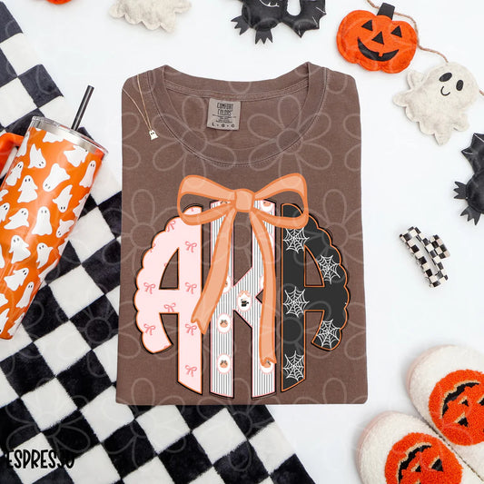 Halloween Patterns & Bows Monogram-Kids