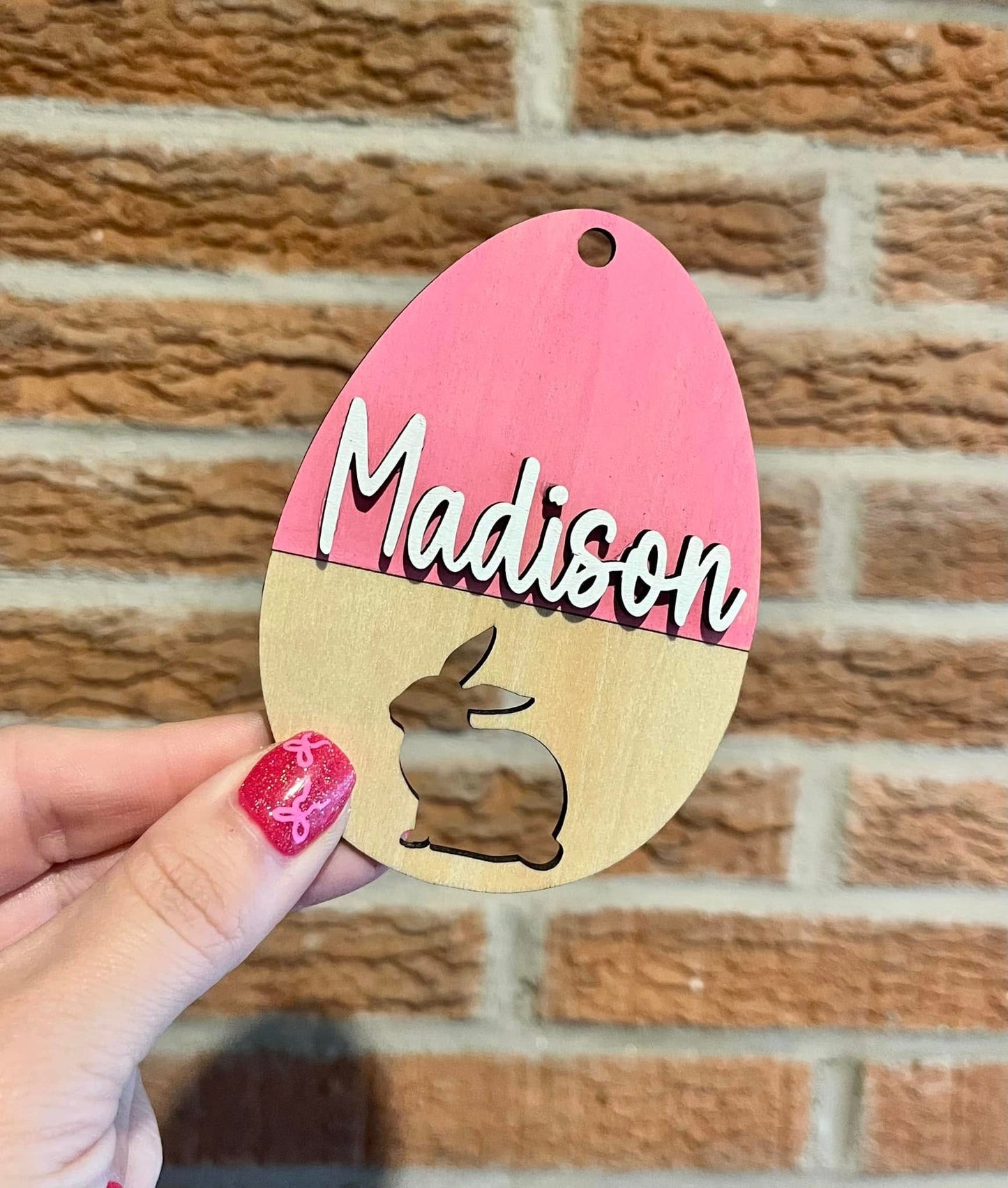 Wooden Easter Name Tags