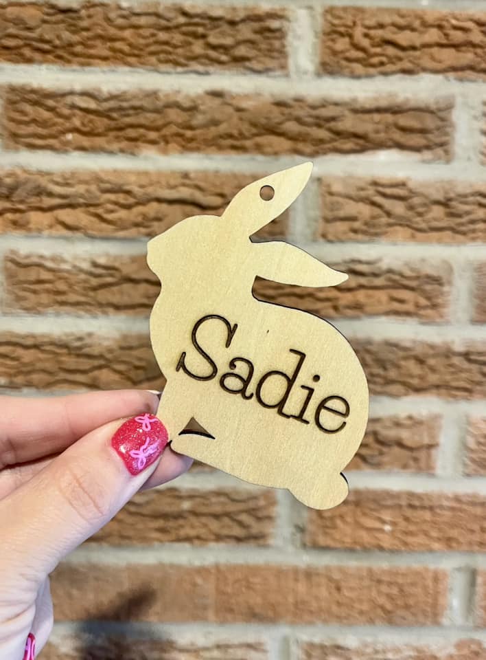 Wooden Easter Name Tags