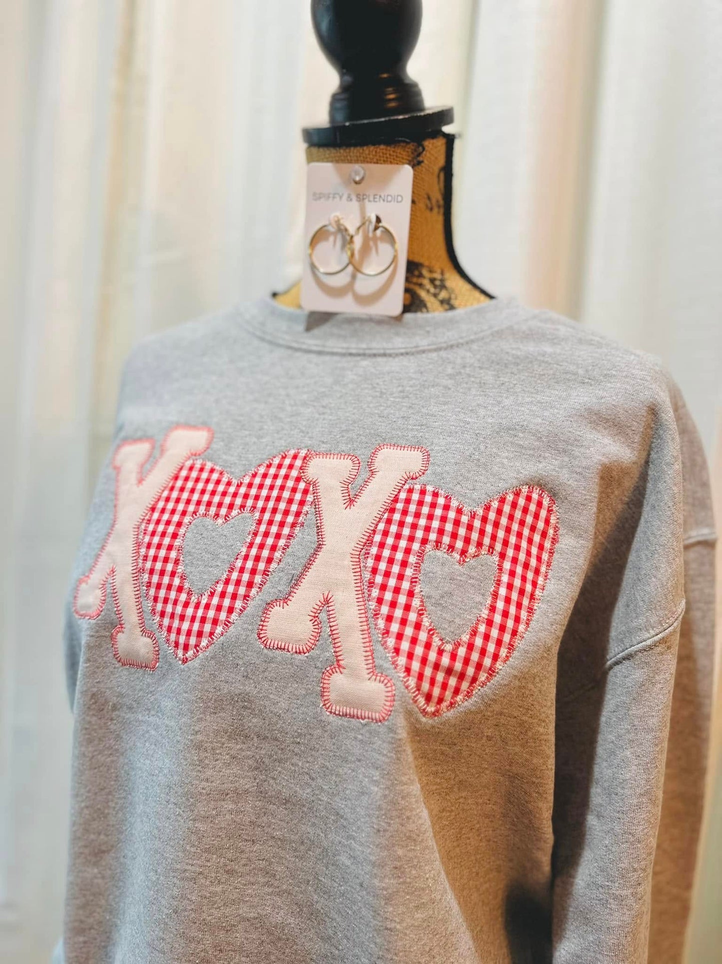 Embroidered Valentine Appliqué Sweatshirt - adult & kids