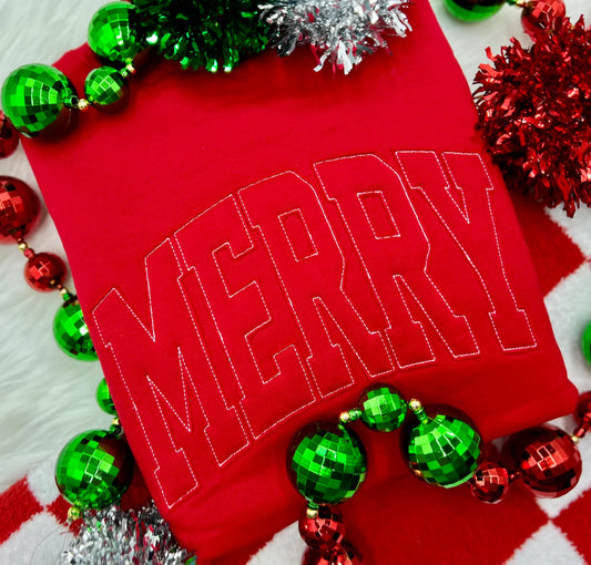 Merry Raggy - Red Fabric Tee/Crewneck