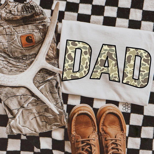 Old School Camo Rad Dad T-Shirt