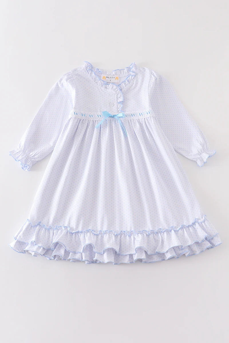 Girls Dot Ruffle Dress