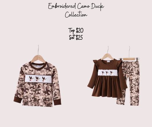 Embroidered Camo Duck Collection