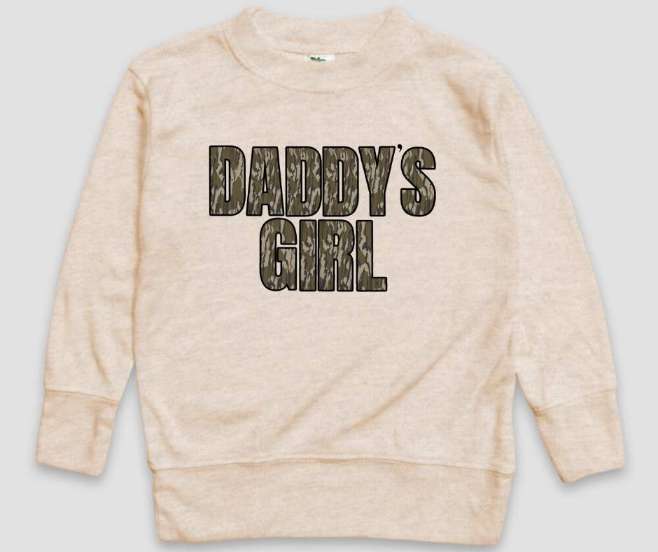 Bottomland Camo Daddy's Girl Sweatshirt