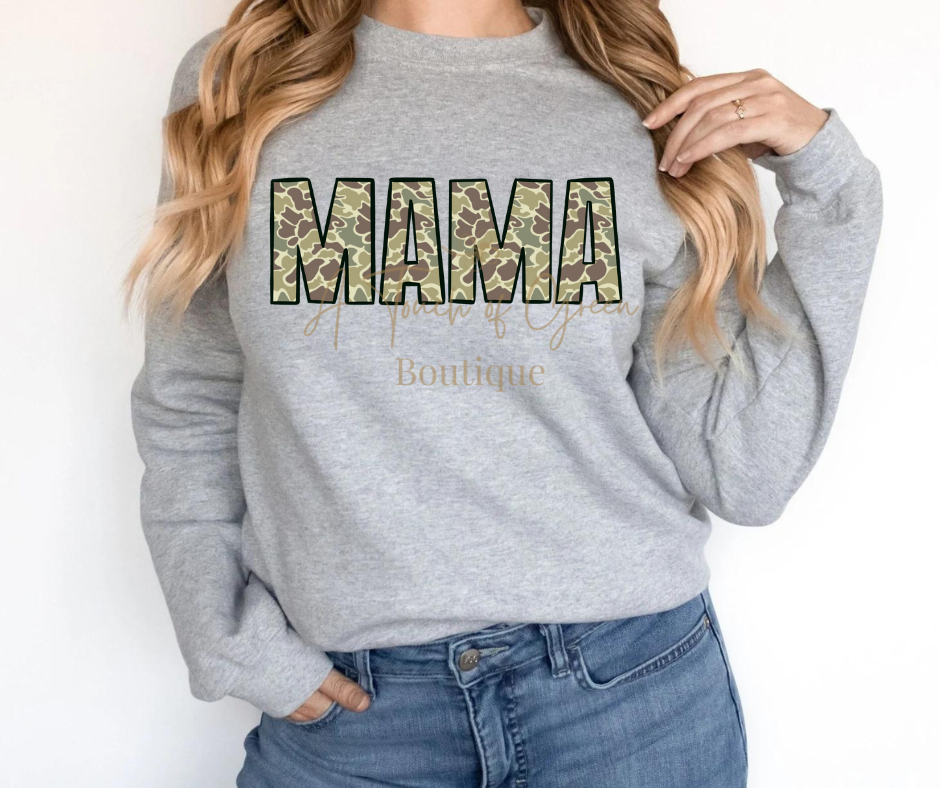 Old School Camo Mama Sweatshirt