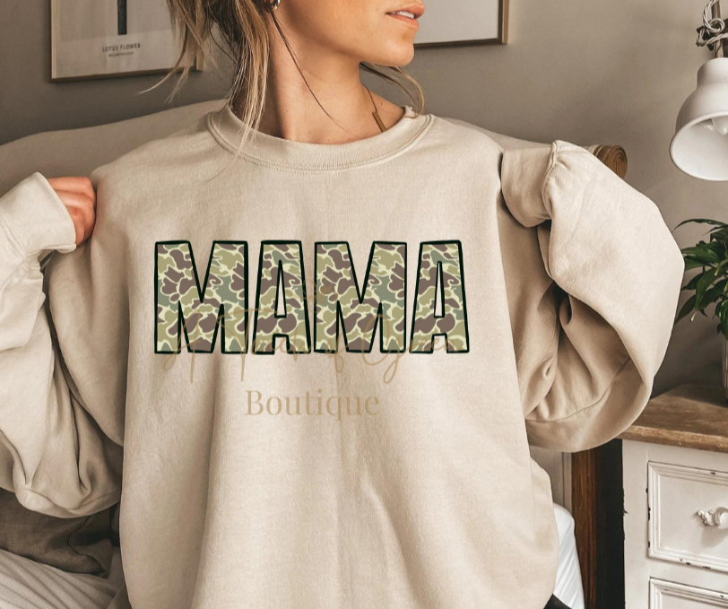 Old School Camo Mama Sweatshirt