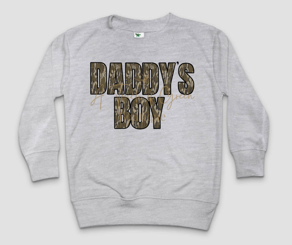 Bottomland Camo Daddy's Boy Sweatshirt