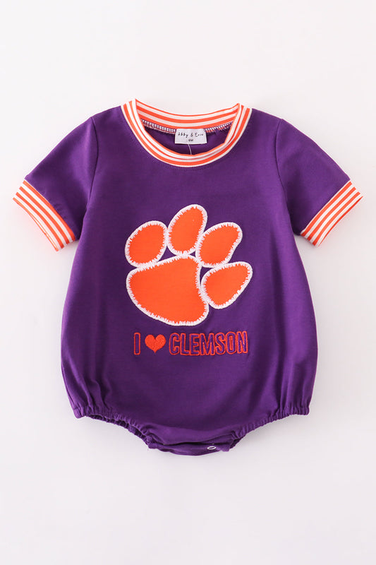 Boys Embroidered Clemson Bubble