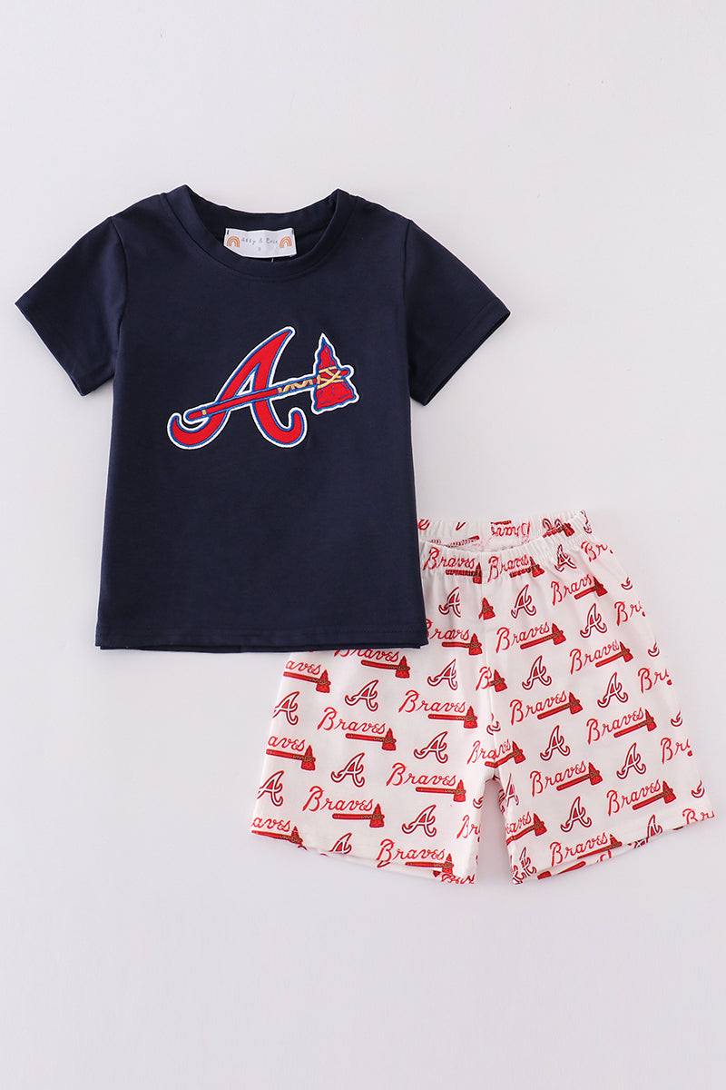 Boys Atlanta Braves Shorts Set