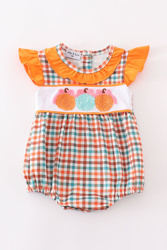 Girls French Knot Pumpkin Bubble