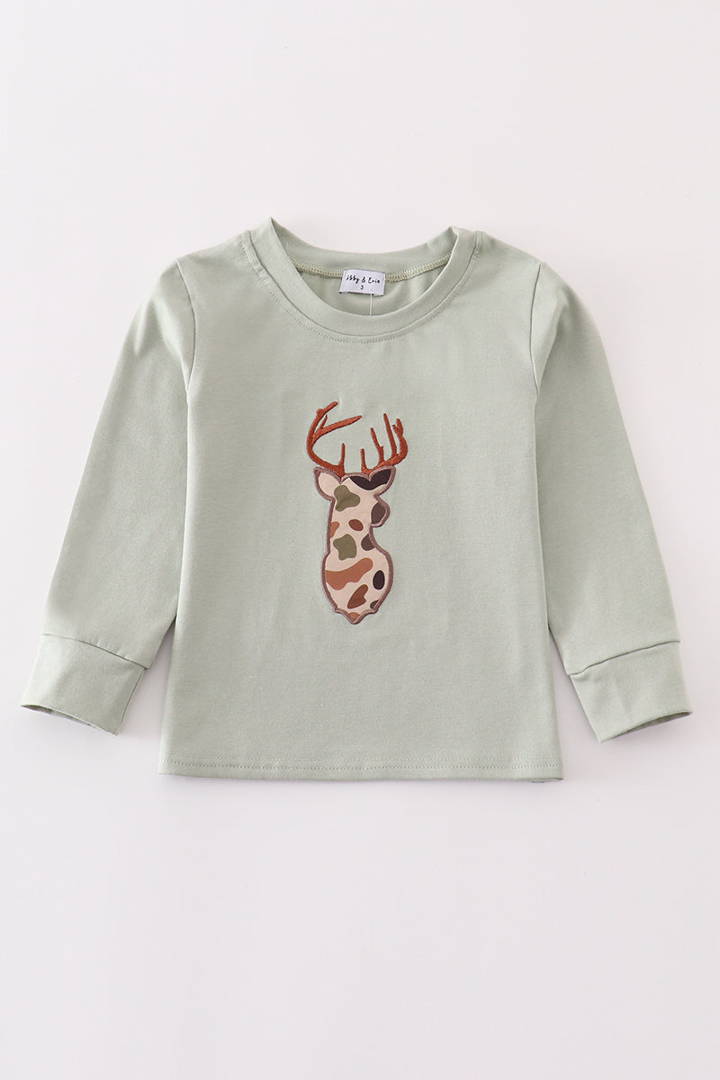 Boys Camo Deer Top