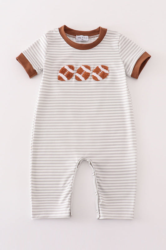 Boys French Knot Football Romper