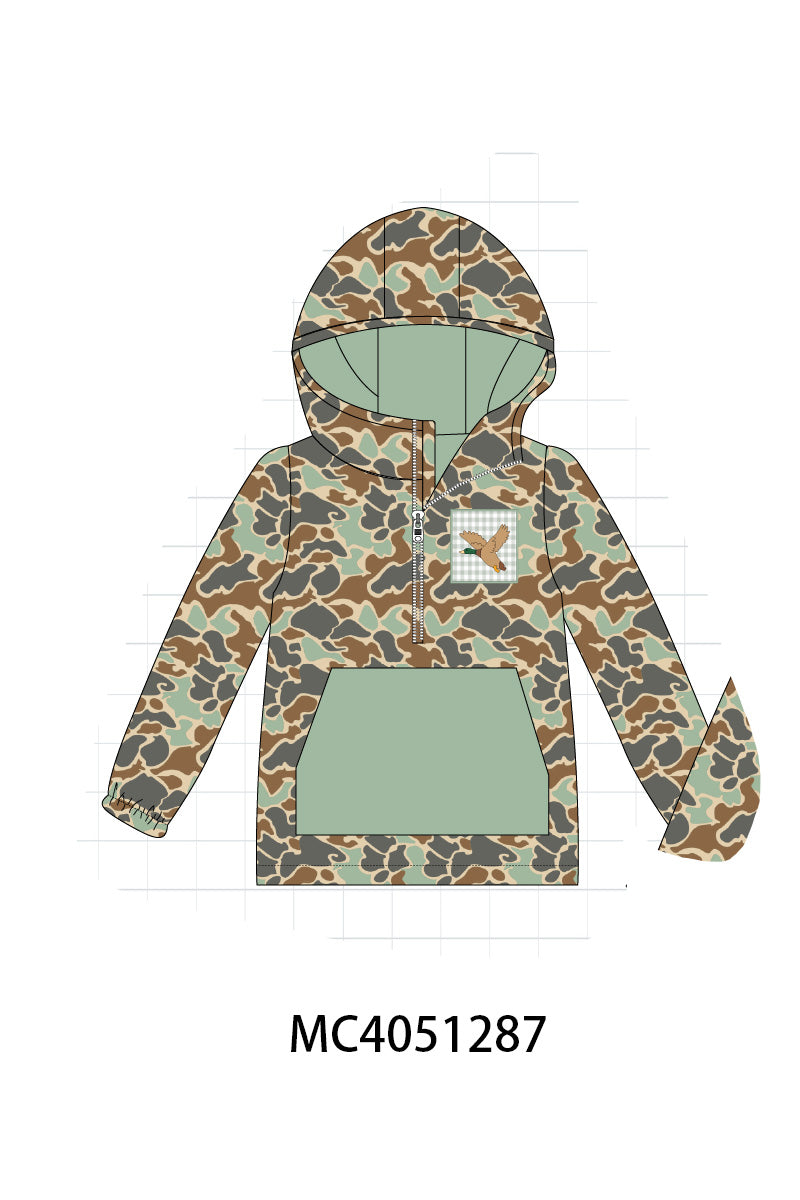 Embroidered Camouflage Duck Hoodies