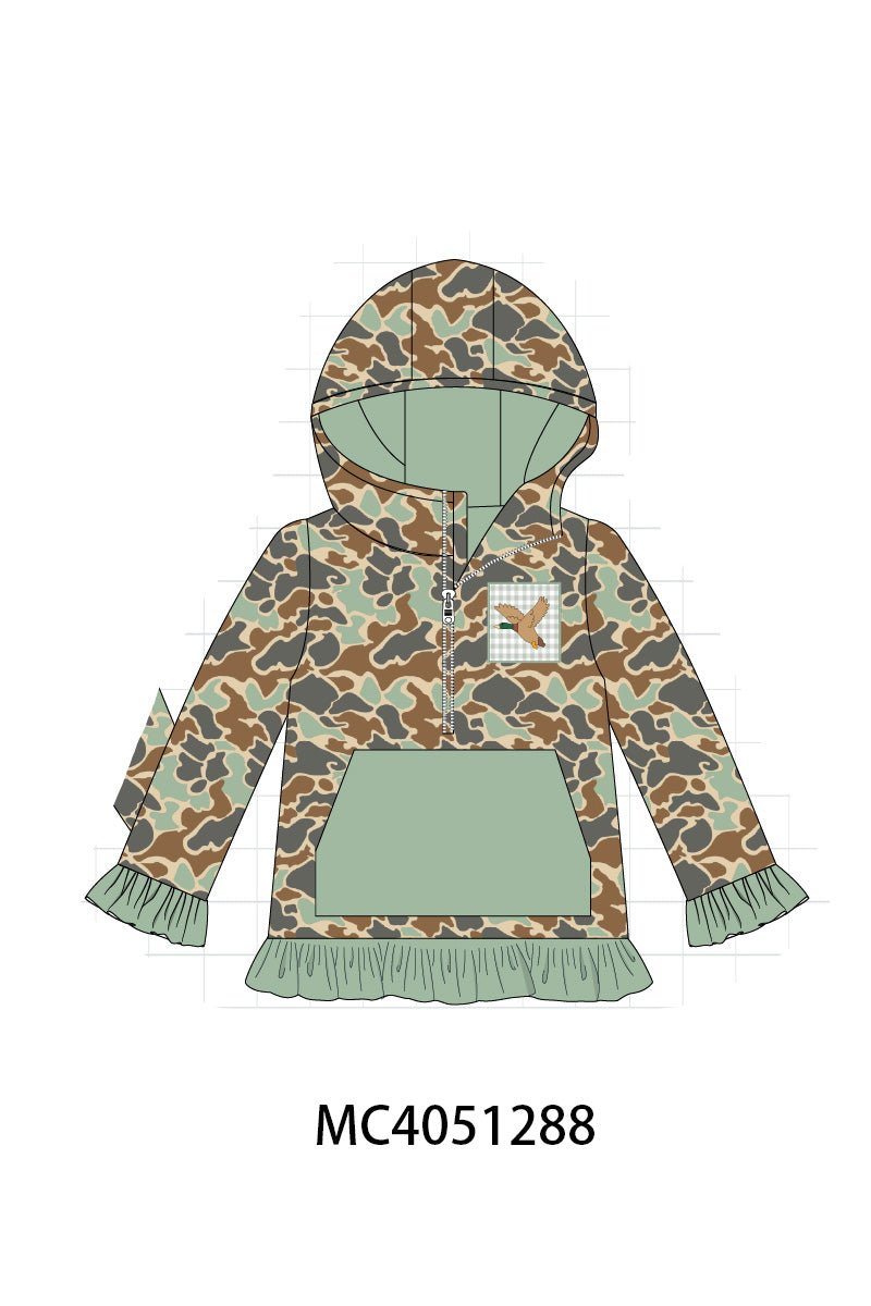 Embroidered Camouflage Duck Hoodies