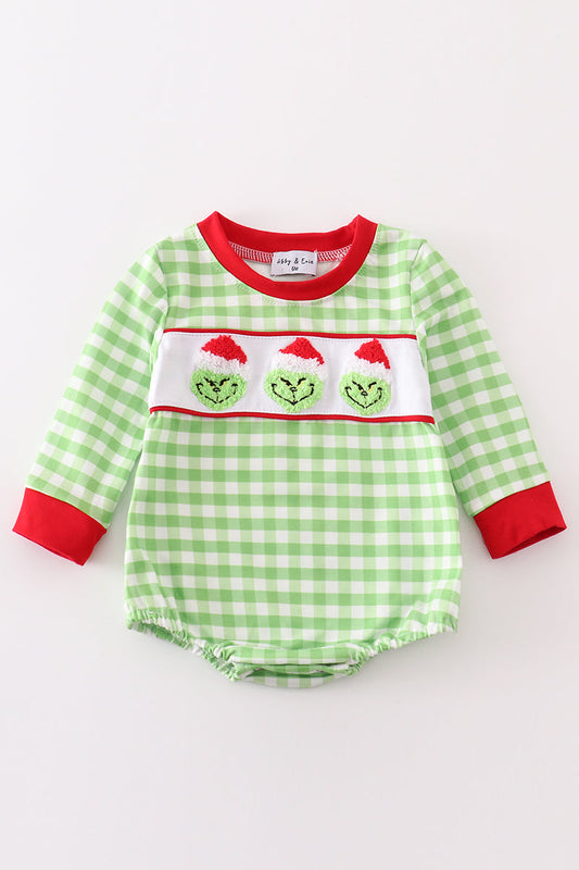 Boys French Knot Grinch Bubble