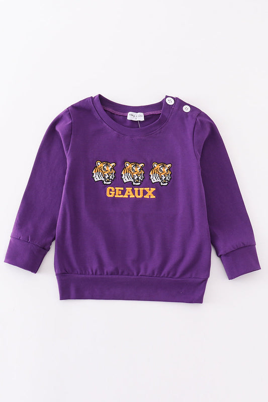 Embroidered LSU Tigers Sweatshirt