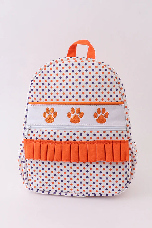 Girls Ruffle Clemson Tigers Backpack