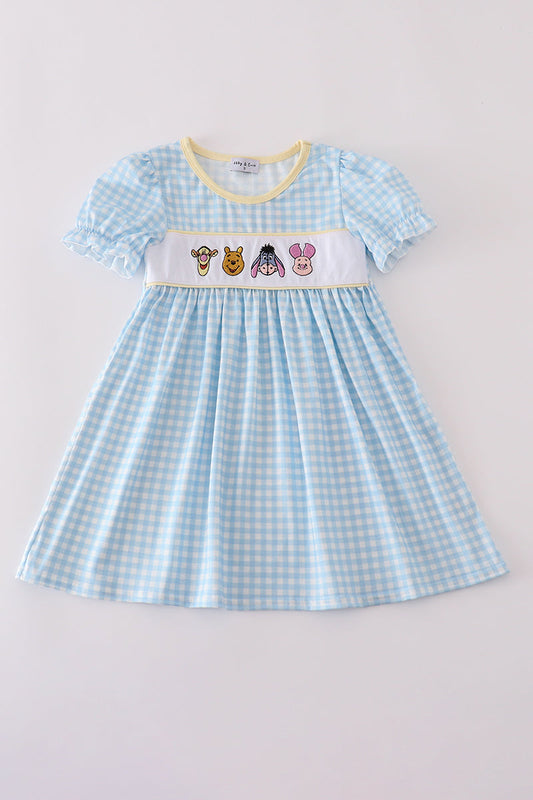 Girls Embroidered Winnie The Pooh Dress