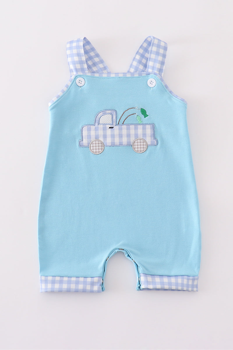 Boys Fishing Truck Appliqué JonJon
