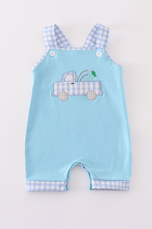 Boys Fishing Truck Appliqué JonJon