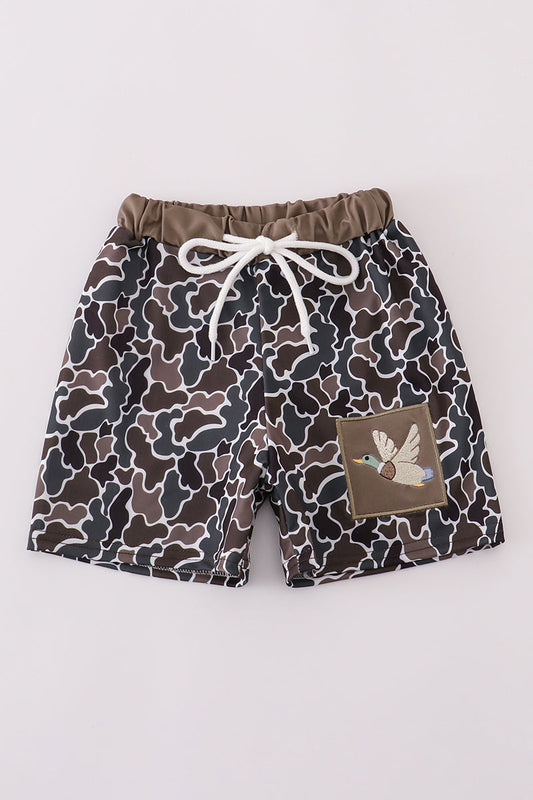 Boys Camouflage Duck Swim Trunks
